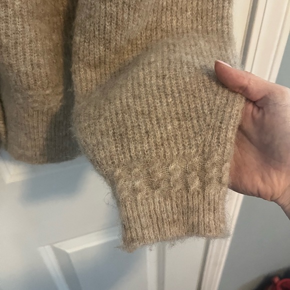 Sezane Othello Cardigan - Medium - Light Beige - Picture 4 of 7